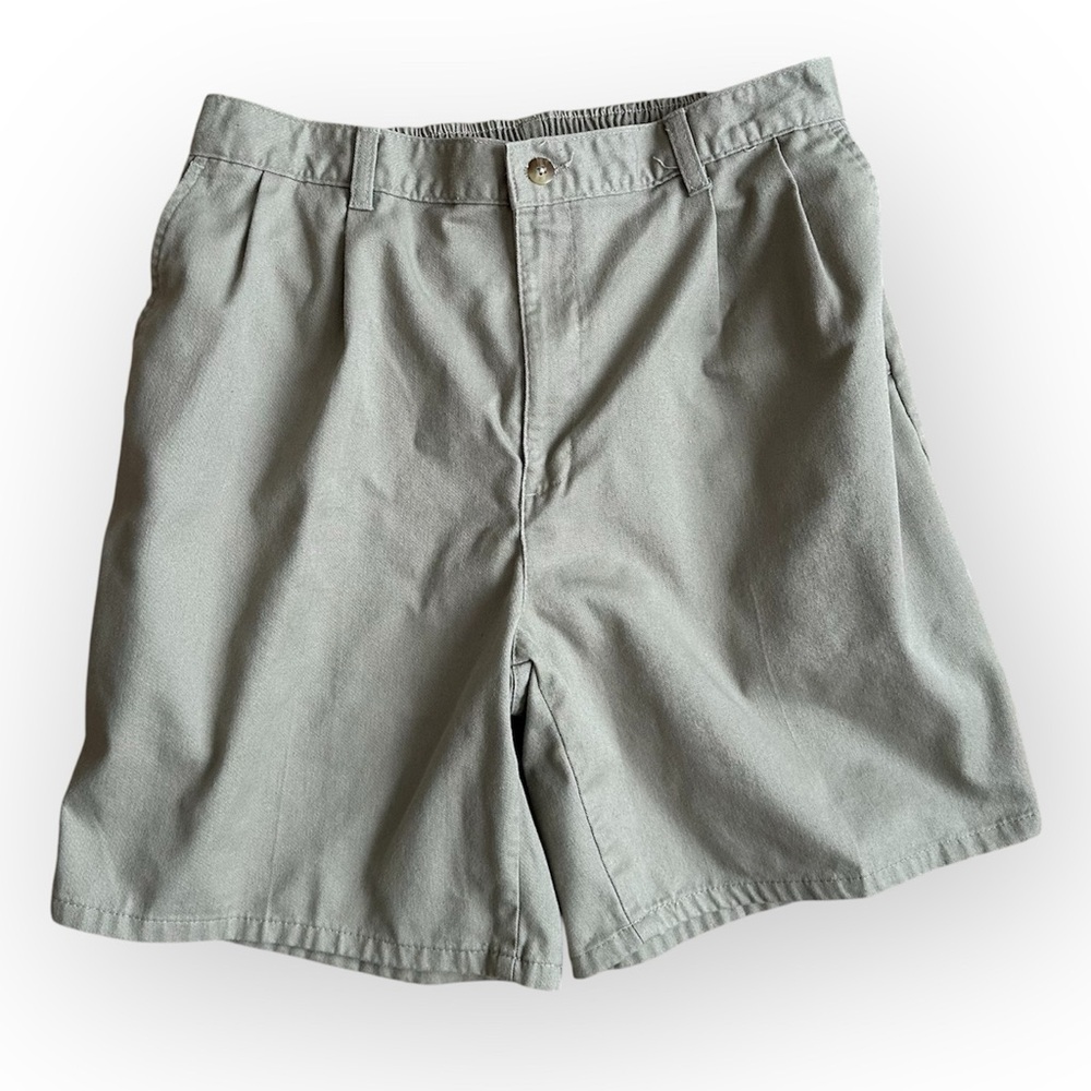 Authentic Flyers Vintage Elastic Back Waist Pleated front Light Tan Men's Shorts